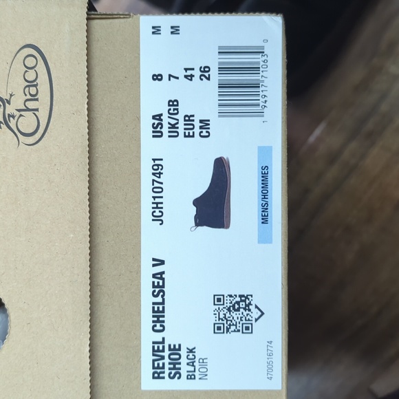 New Chaco Revel Chelsea V Shoe Black - Picture 2 of 9